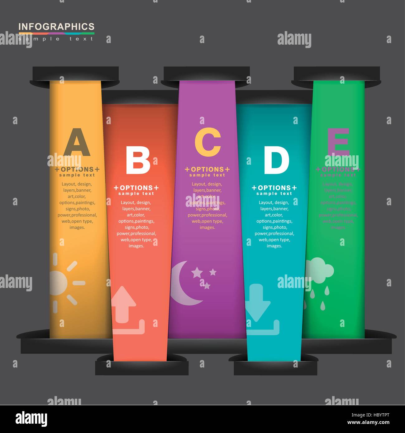 vector abstract 3d paper infographic elements Stock Vector Image & Art ...