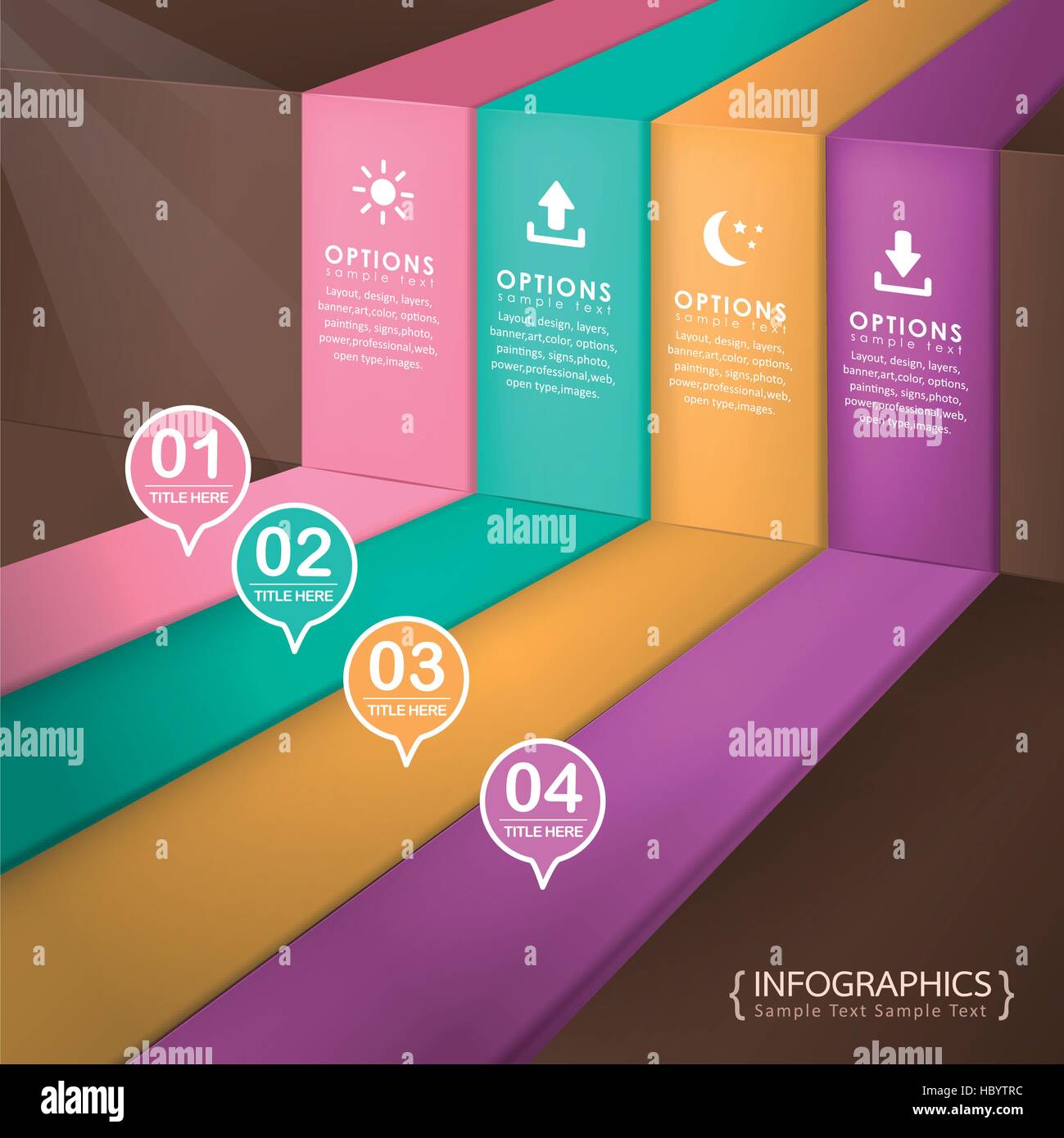 vector abstract 3d paper infographic elements Stock Vector Image & Art ...