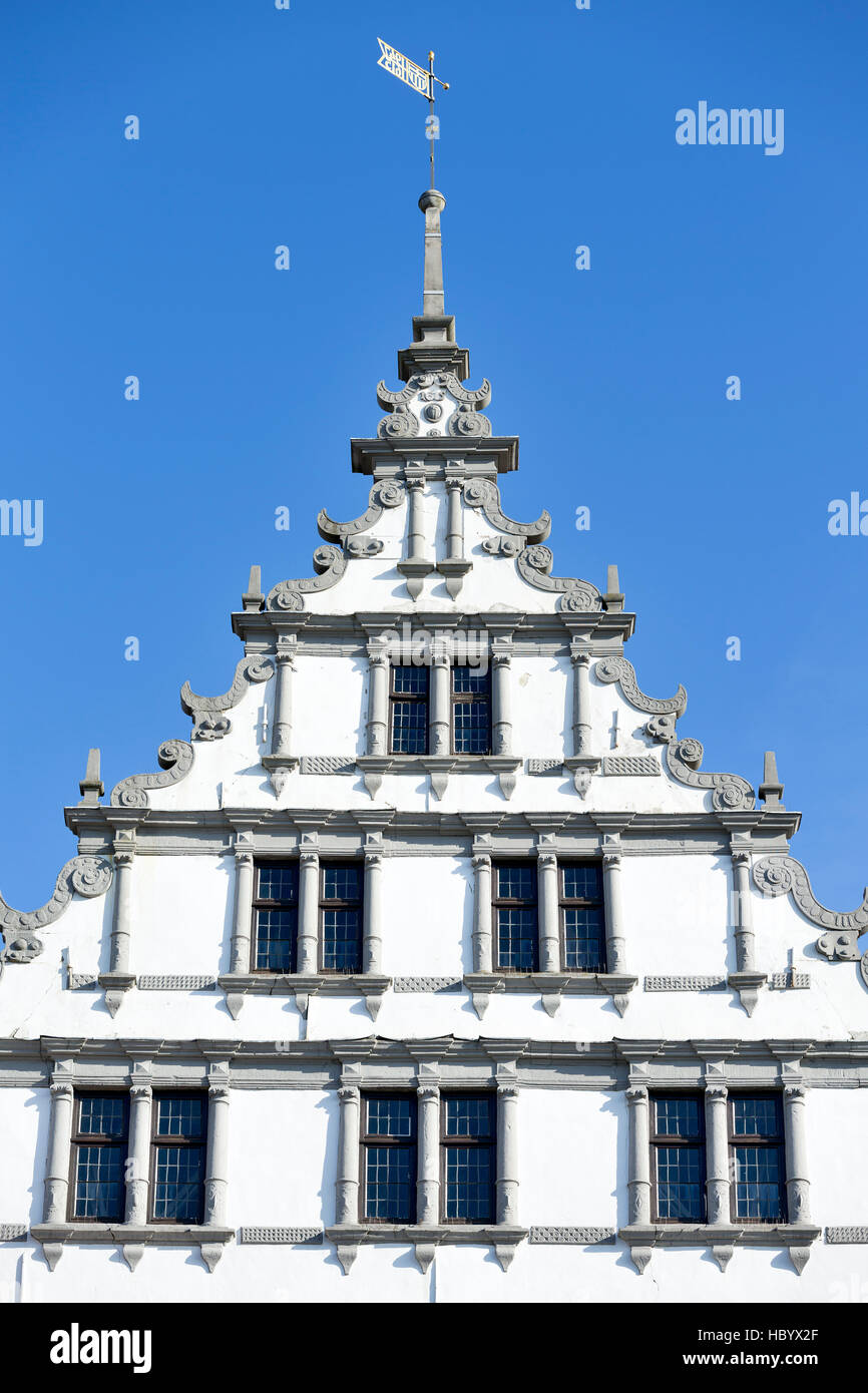Gable, city hall, Weser Renaissance, Paderborn, North Rhine-Westphalia, Germany Stock Photo