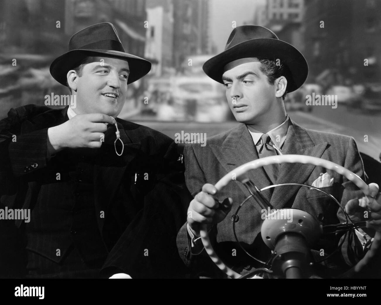 I WAKE UP SCREAMING, from left, Laird Cregar, Victor Mature, 1941, TM and Copyright ©20th Century Fox Film Corp. All rights Stock Photo