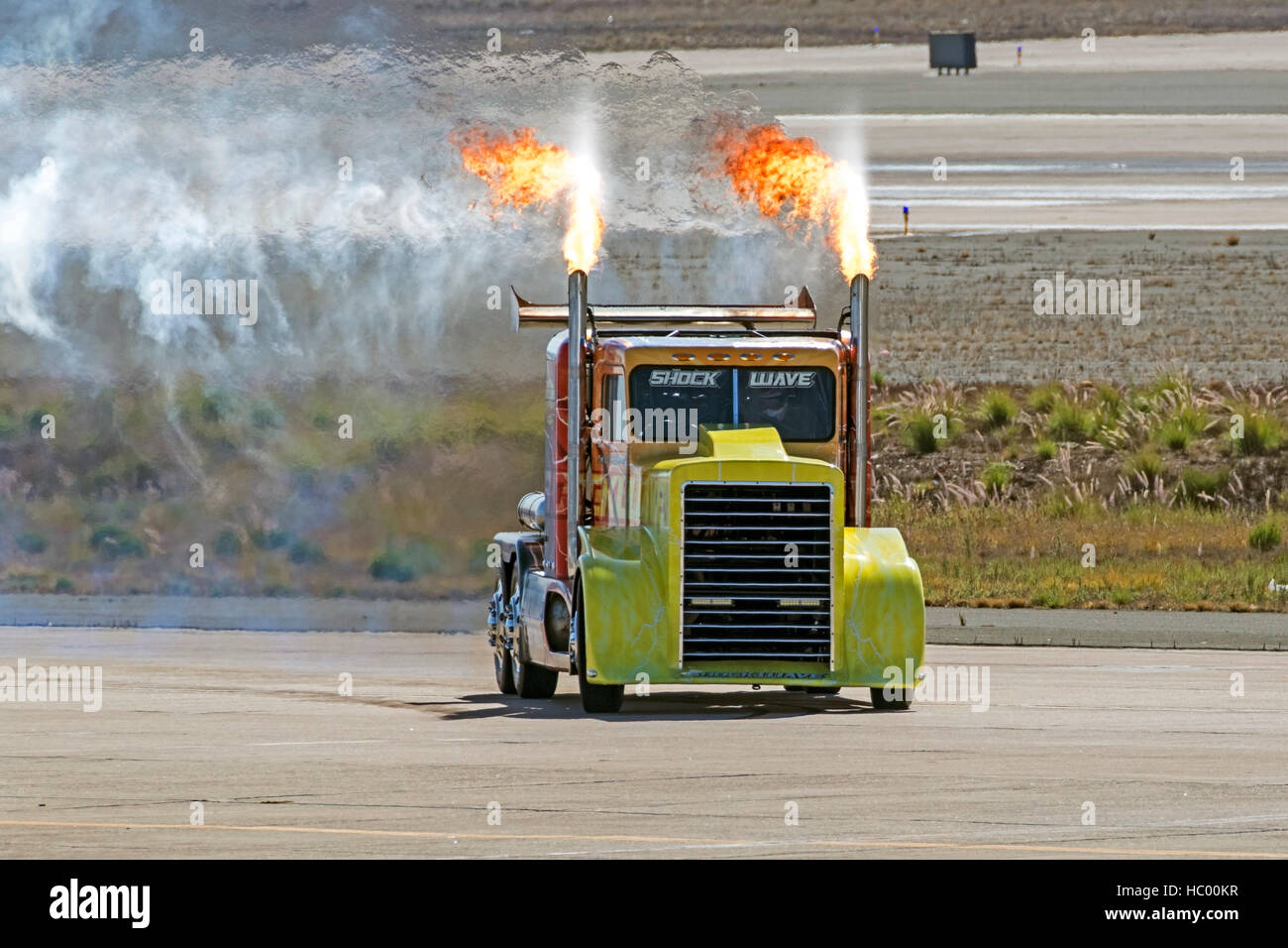 Jet truck Shockwave drag racer at 2016 Miramar Air Show in San Diego, California Stock Photo