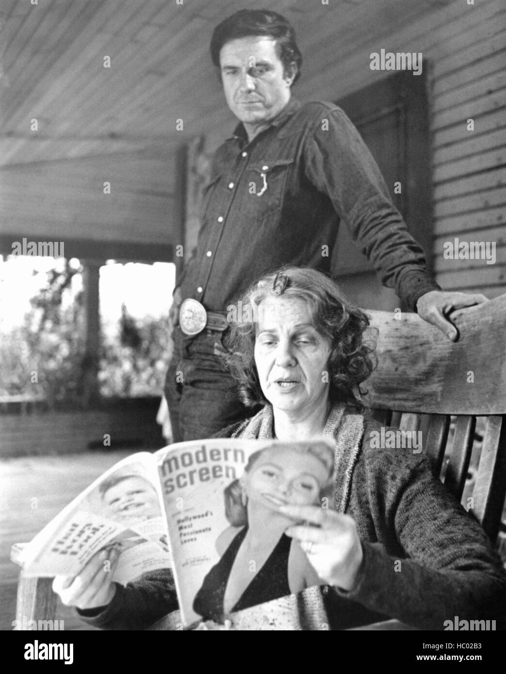 J.W. COOP, Geraldine Page (front), Cliff Robertson, 1972 Stock Photo