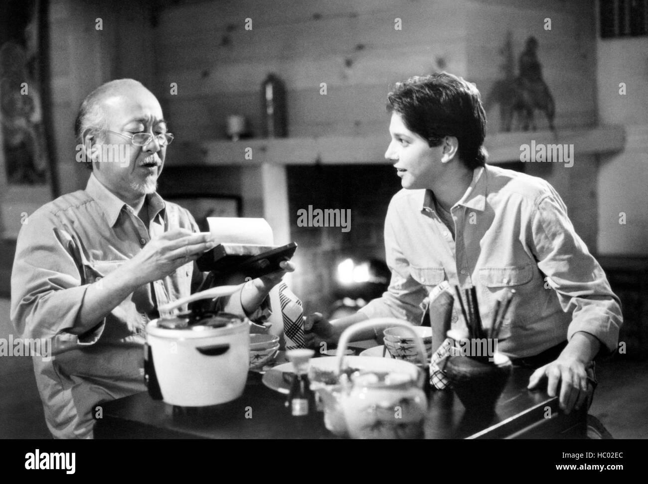 THE KARATE KID, PART III, from left Pat Morita, Ralph Macchio, 1989