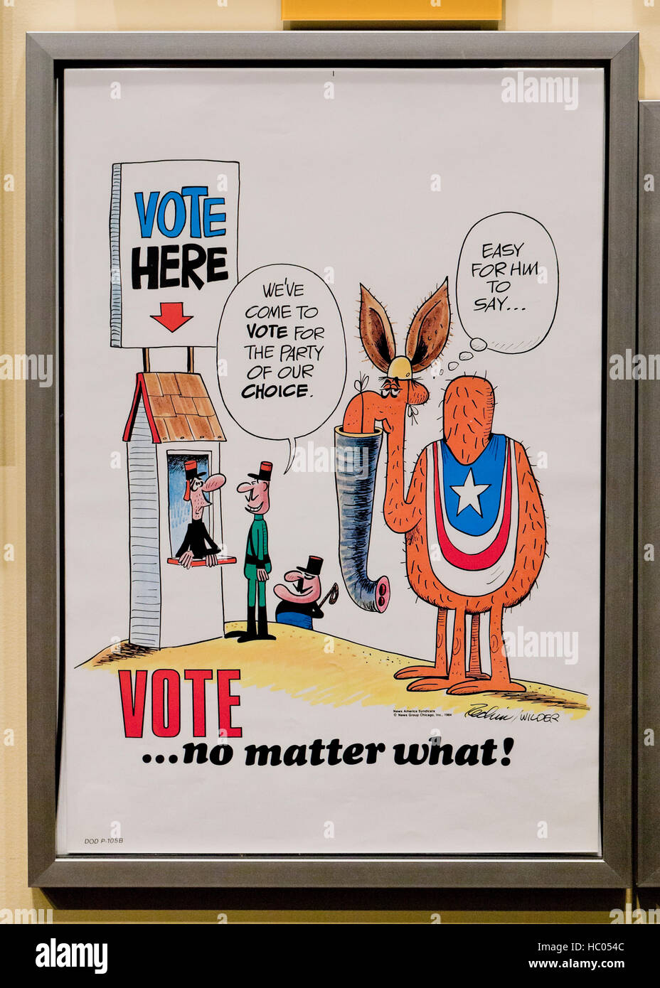 News America Syndicate voting promotion poster, circa 1964 - USA Stock Photo
