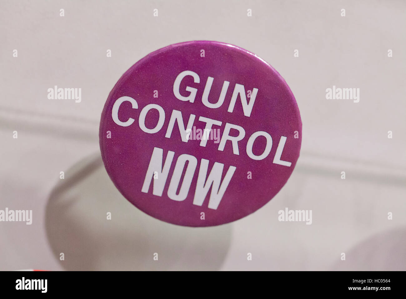 Gun control campaign button - USA Stock Photo