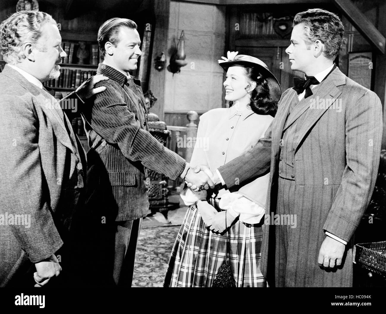 THE MAN FROM COLORADO, from left Edgar Buchanan, William Holden, Ellen