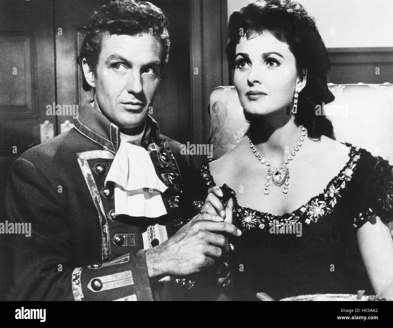 THE IRON GLOVE, from left: Robert Stack, Ursula Thiess, 1954 Stock ...