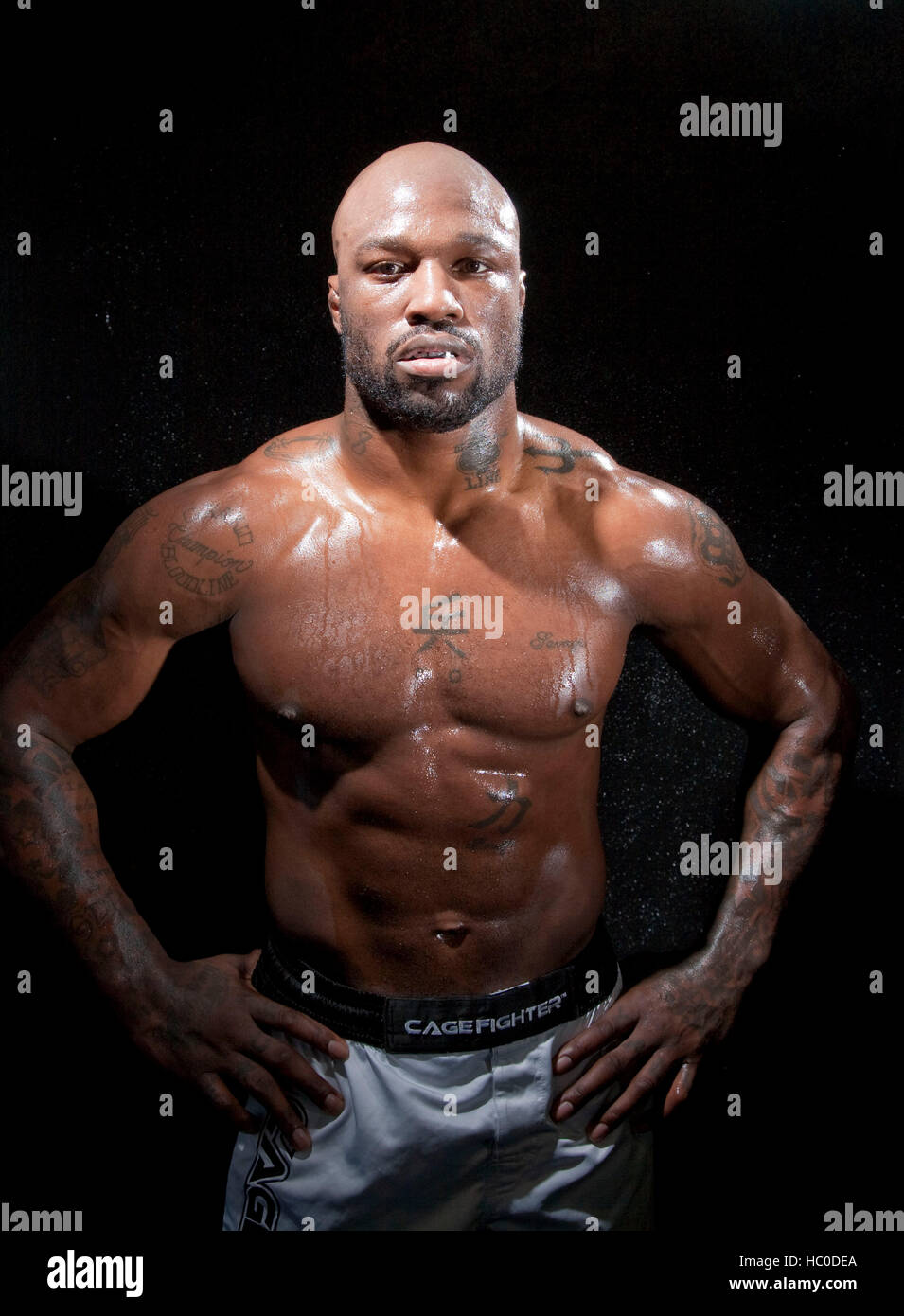 Muhammed "King Mo" Lawal at a workout session at the Legends gym on