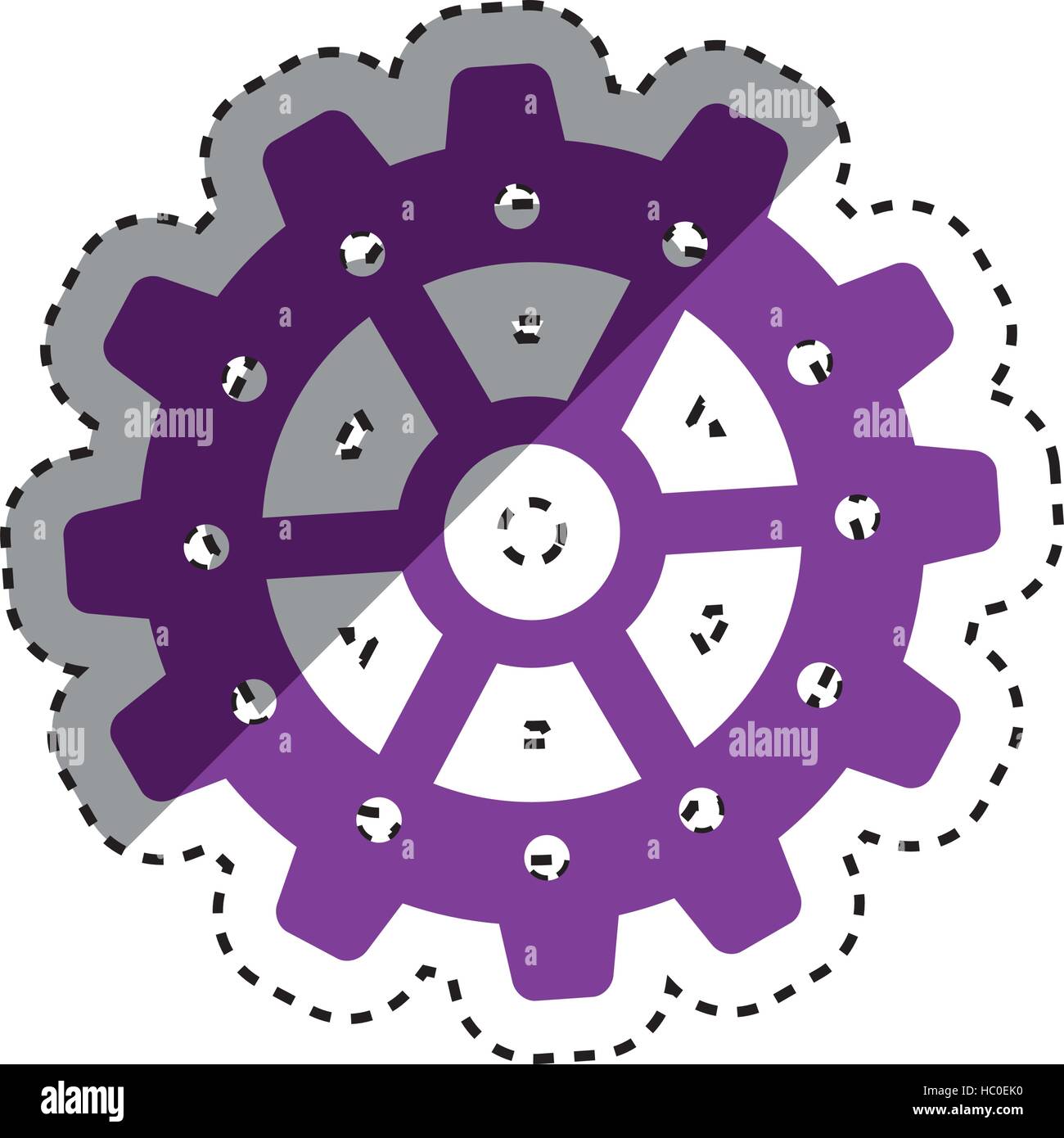 gear cog wheel icon vector illustration graphic design Stock Vector