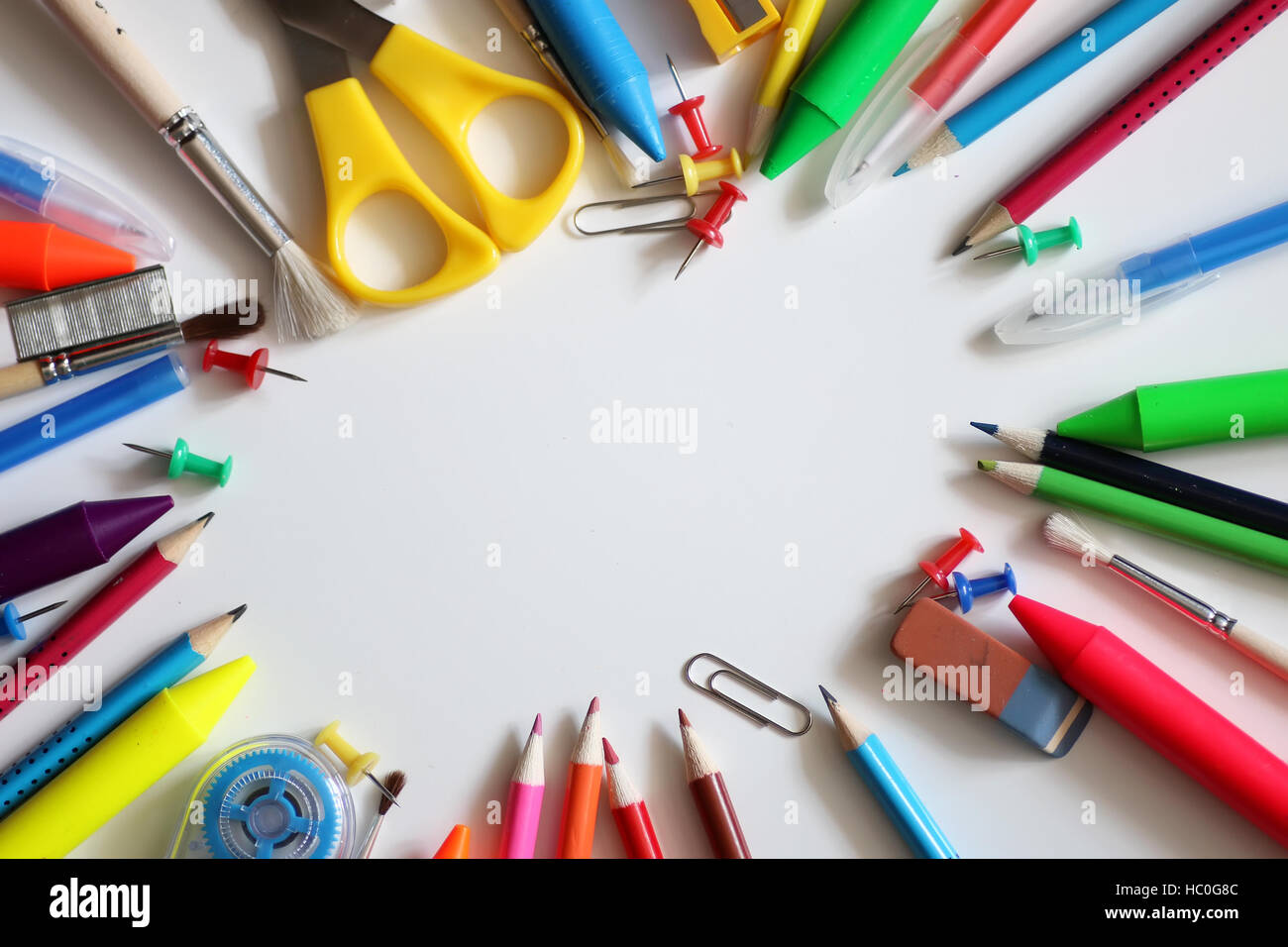 stationery white background Stock Photo Alamy