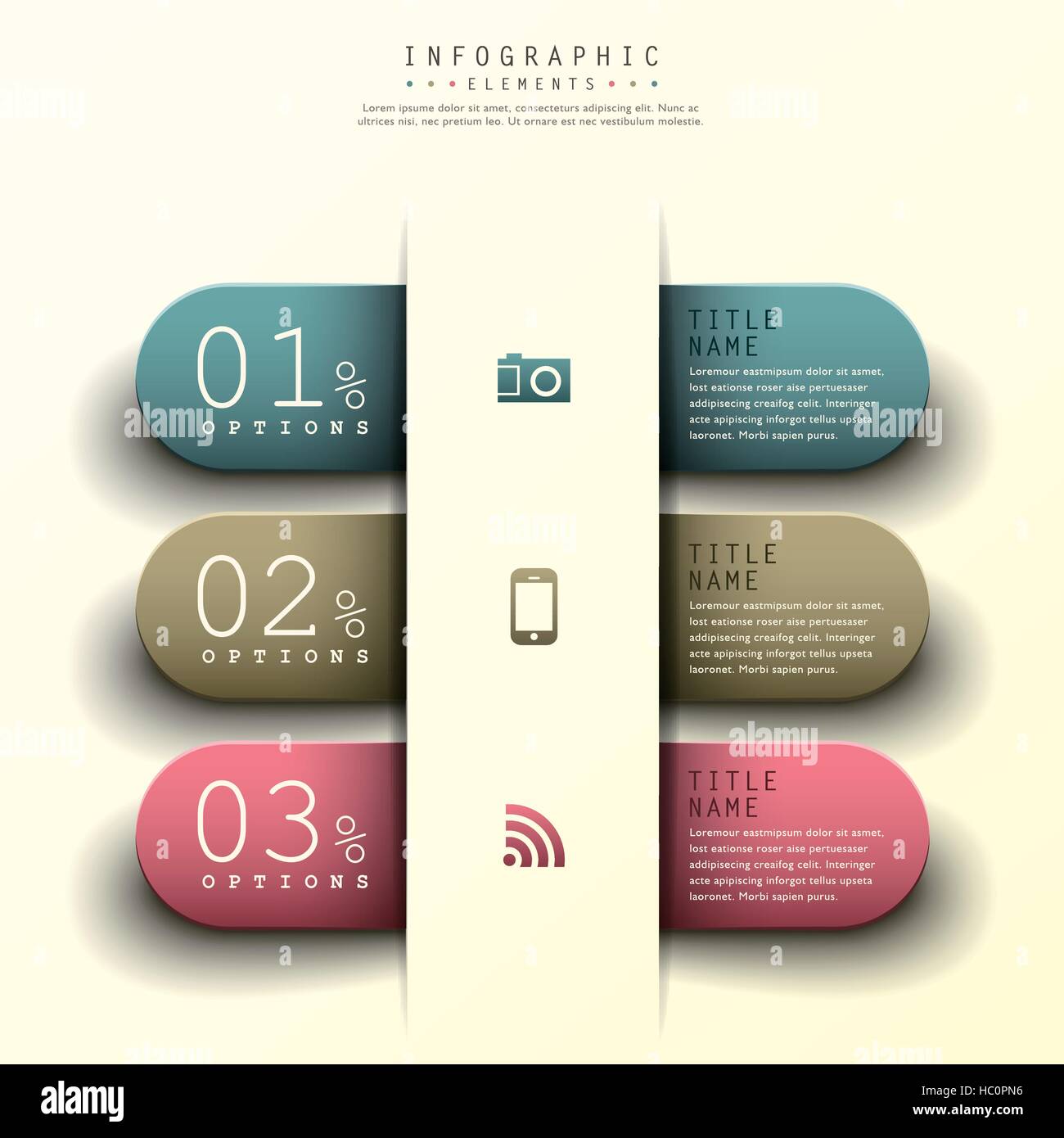 vector abstract 3d paper infographic elements Stock Vector Image & Art ...