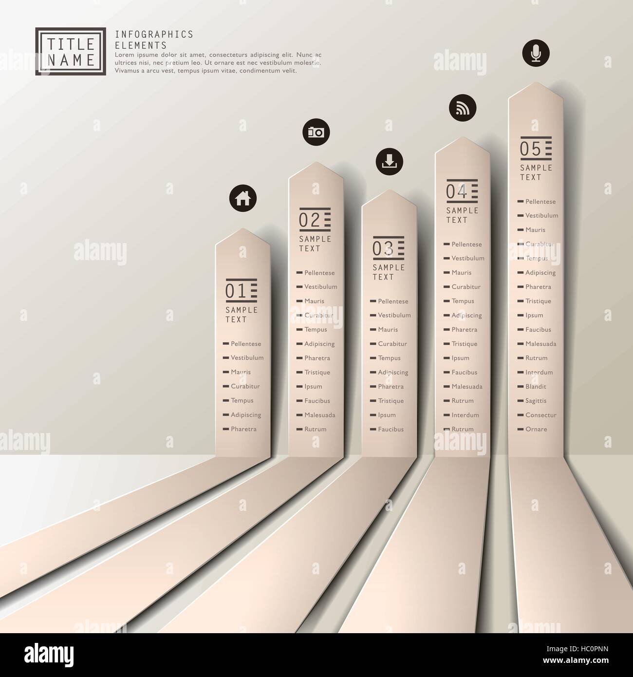 vector abstract 3d paper infographic elements Stock Vector Image & Art ...
