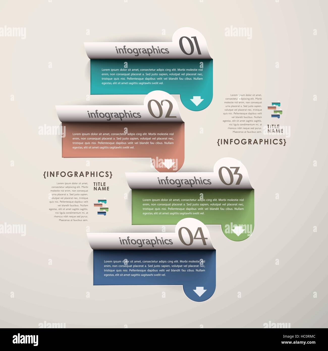 vector abstract 3d paper infographic elements Stock Vector Image & Art ...