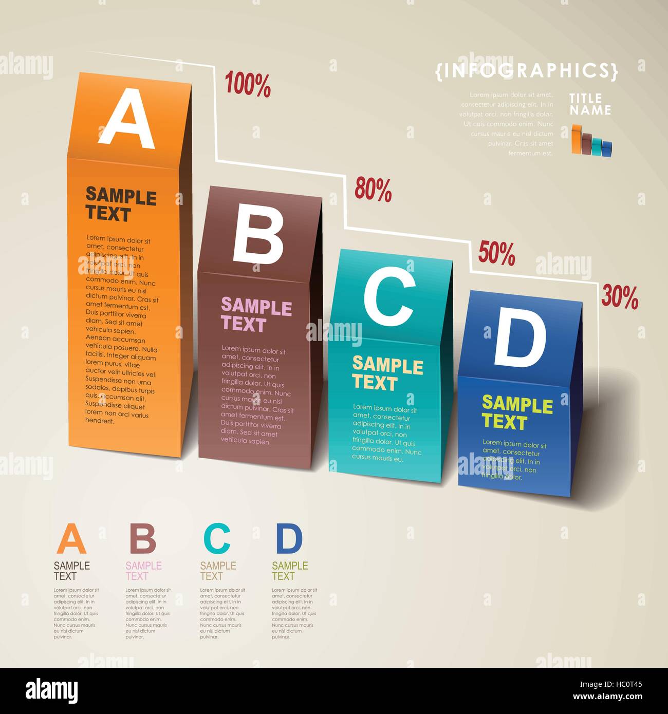 vector abstract 3d chart infographic elements Stock Vector Image & Art ...