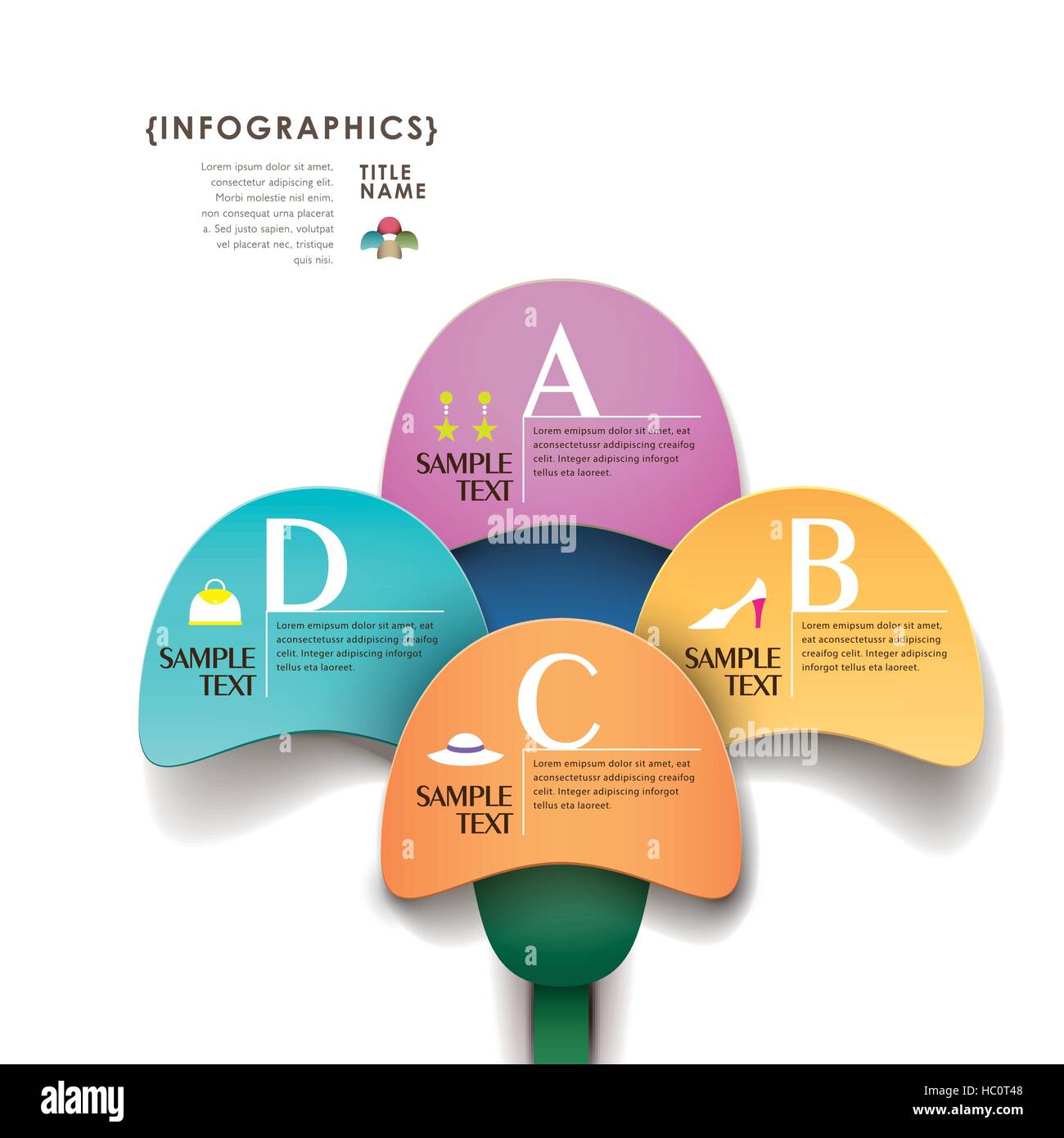 vector abstract 3d paper infographic elements Stock Vector Image & Art ...