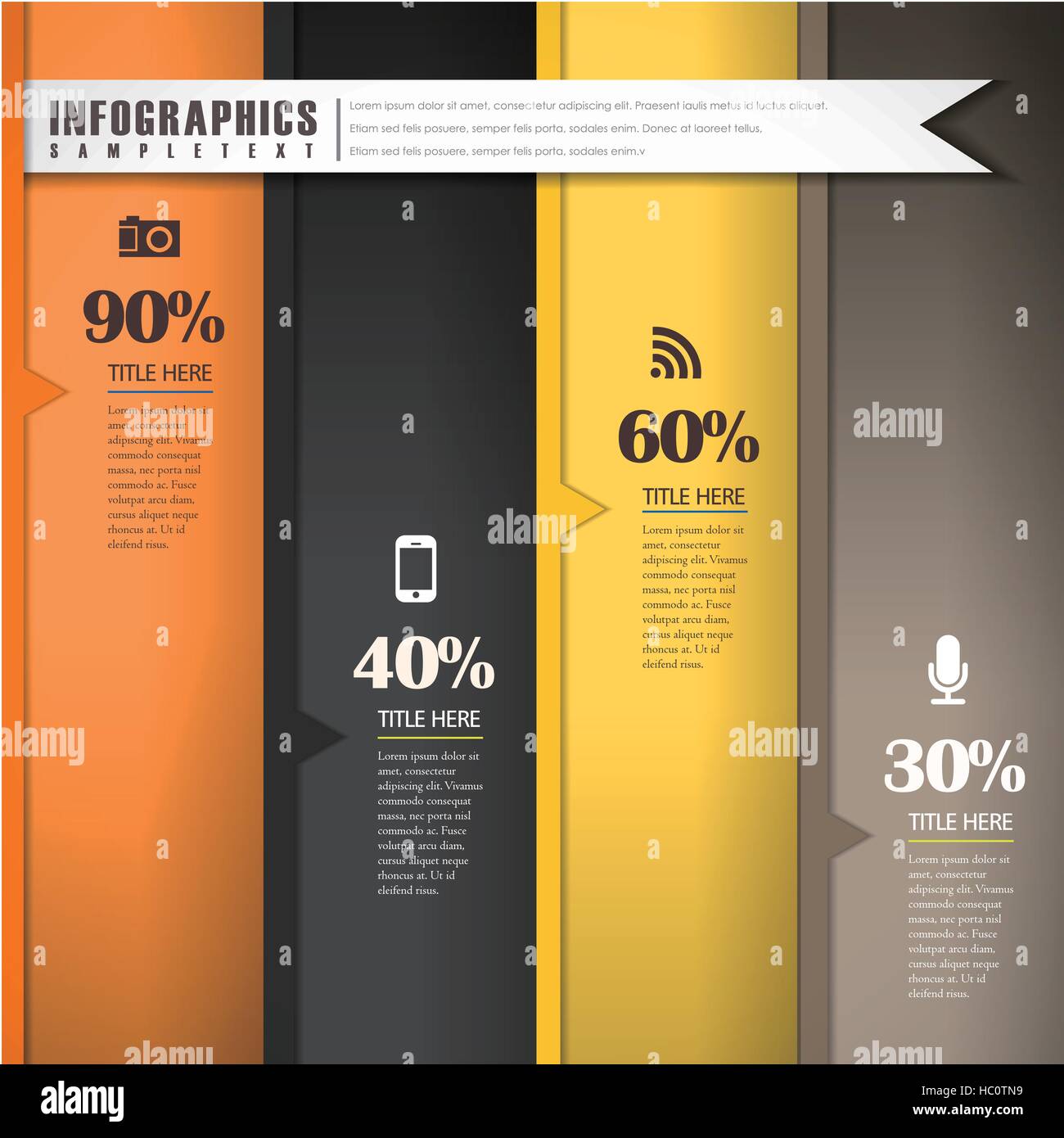 modern vector abstract 3d paper infographic elements Stock Vector Image ...