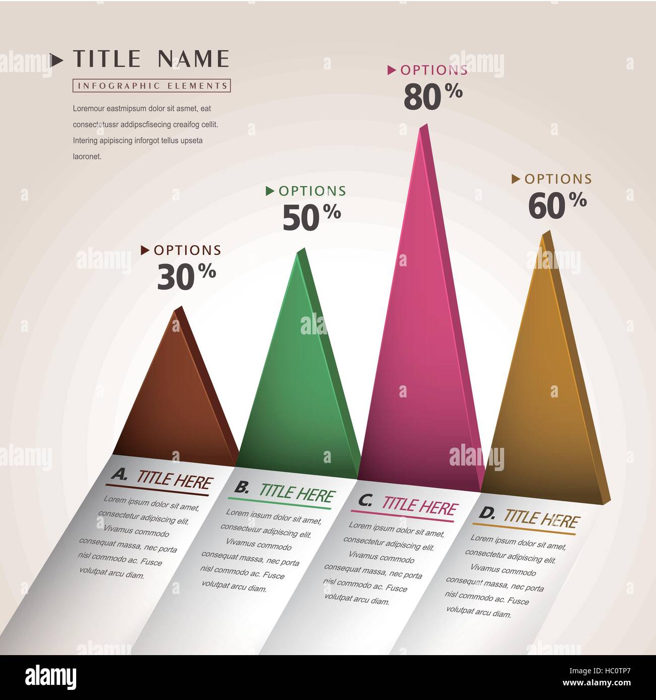 vector abstract 3d chart infographic elements Stock Vector Image & Art ...