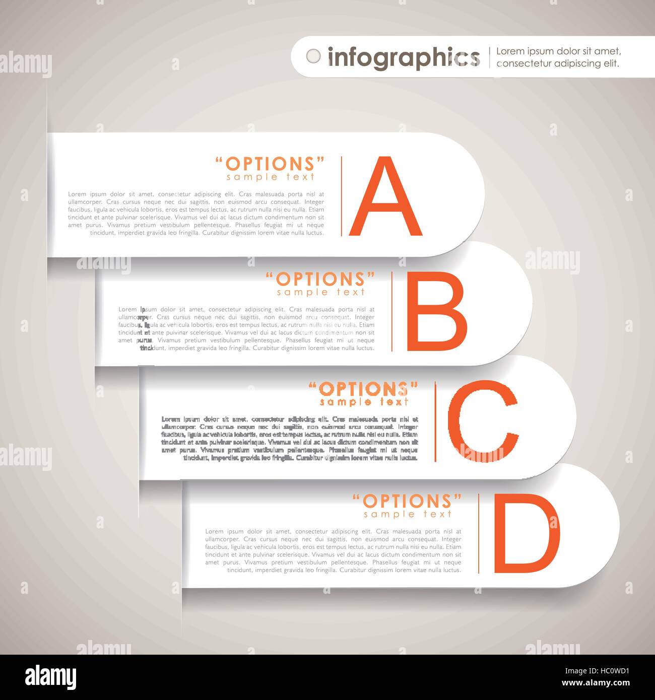 vector abstract 3d paper infographic elements Stock Vector Image & Art ...
