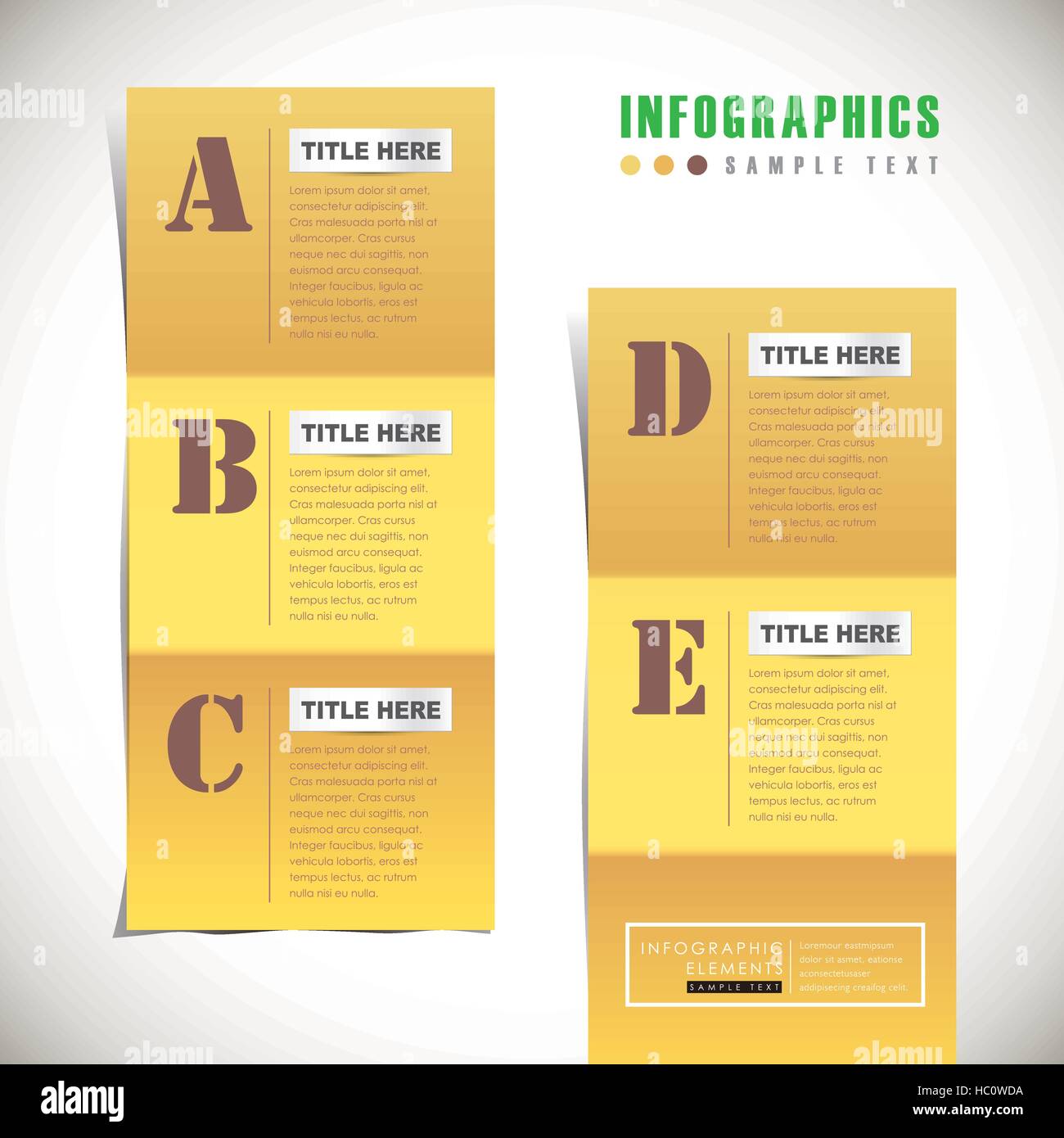 vector abstract 3d paper infographic elements Stock Vector Image & Art ...