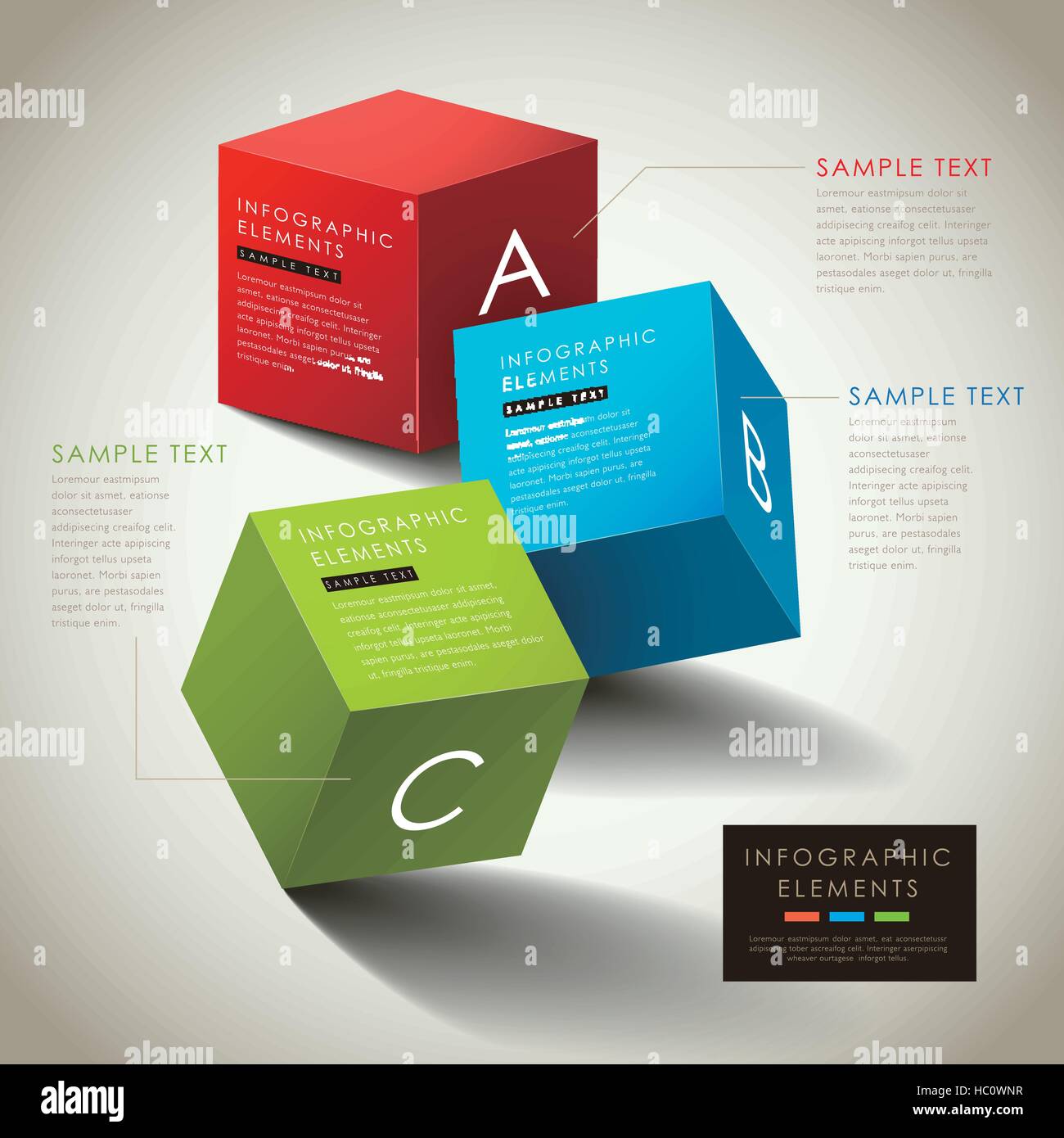 vector abstract 3d box infographic elements Stock Vector Image & Art ...