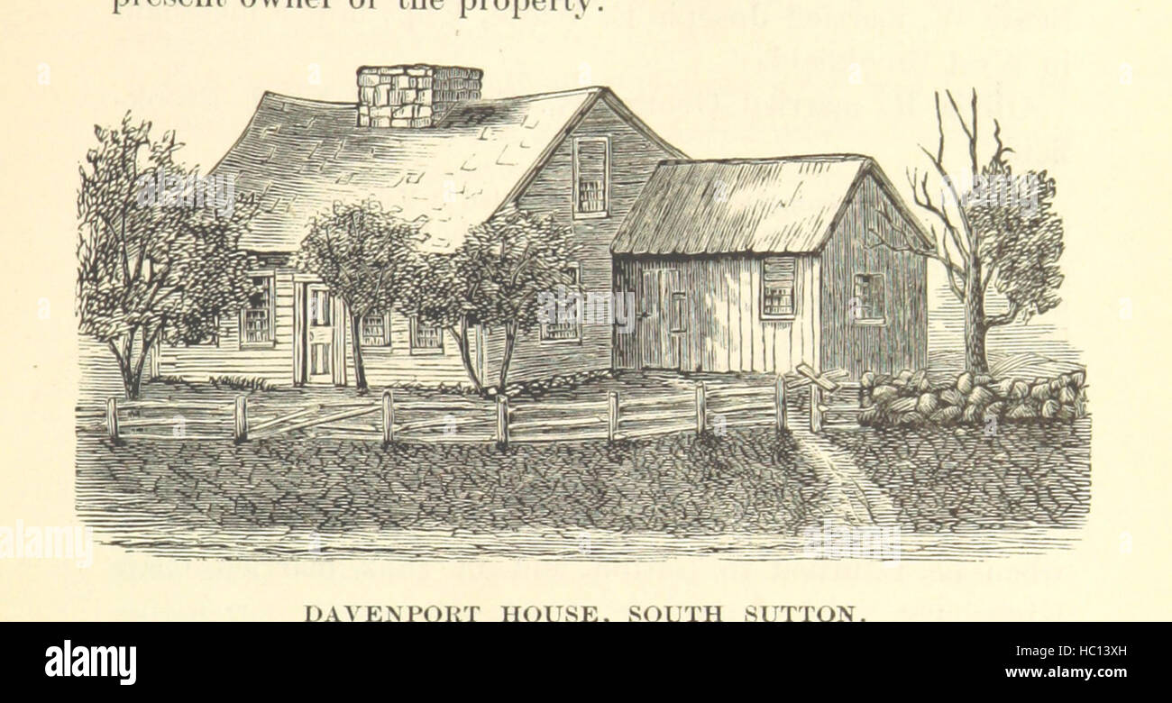 Image taken from page 383 of 'History of the Town of Sutton, Massachusetts, from 1704 to 1876 ... Compiled by Rev. William A. Benedict ... and Rev. Hiram A. Tracy. [With plates, including a portrait.]' Image taken from page 383 of 'History of the Town Stock Photo