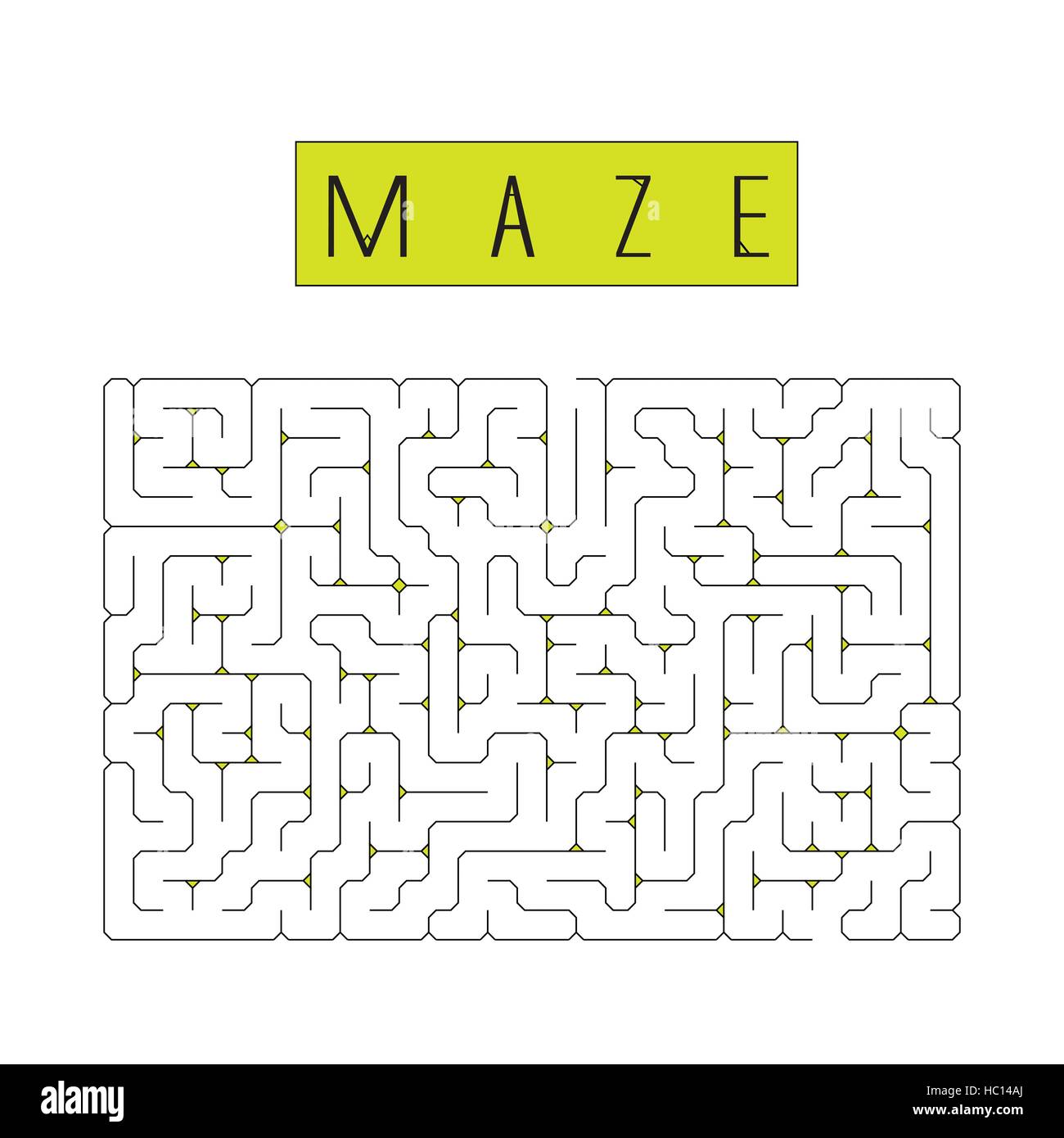 creative rectangular labyrinth isolated on white background Stock ...