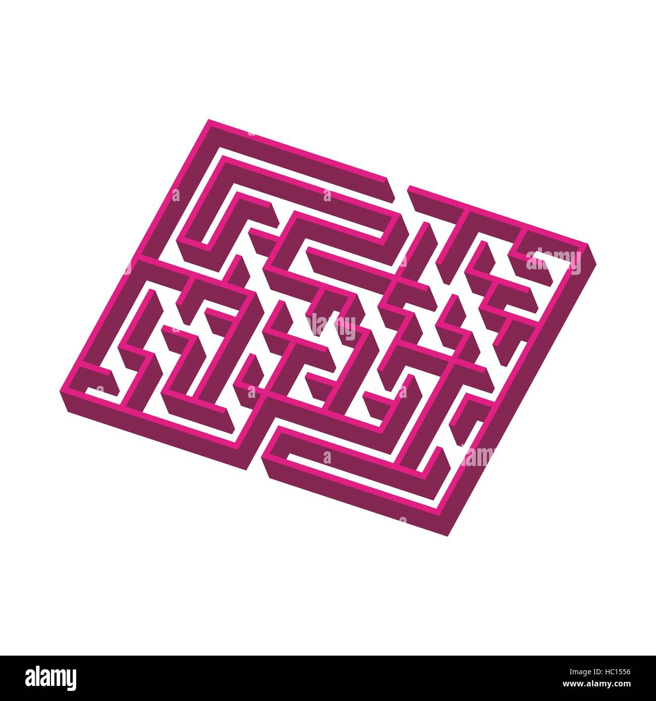 modern pink maze isolated on white background Stock Vector Image & Art ...