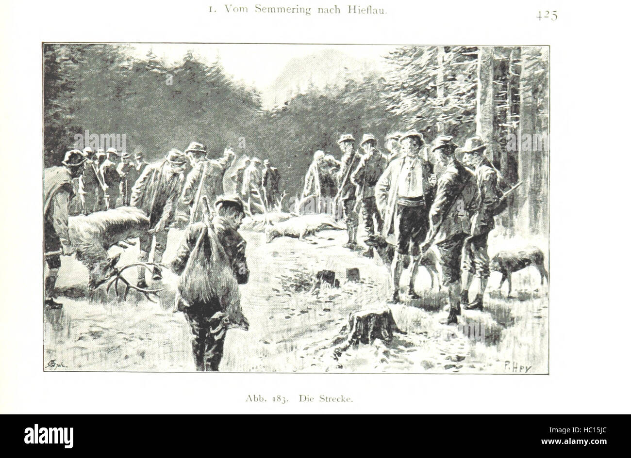 A photograph of page 445 of 'From the Alps,' showing text and ...