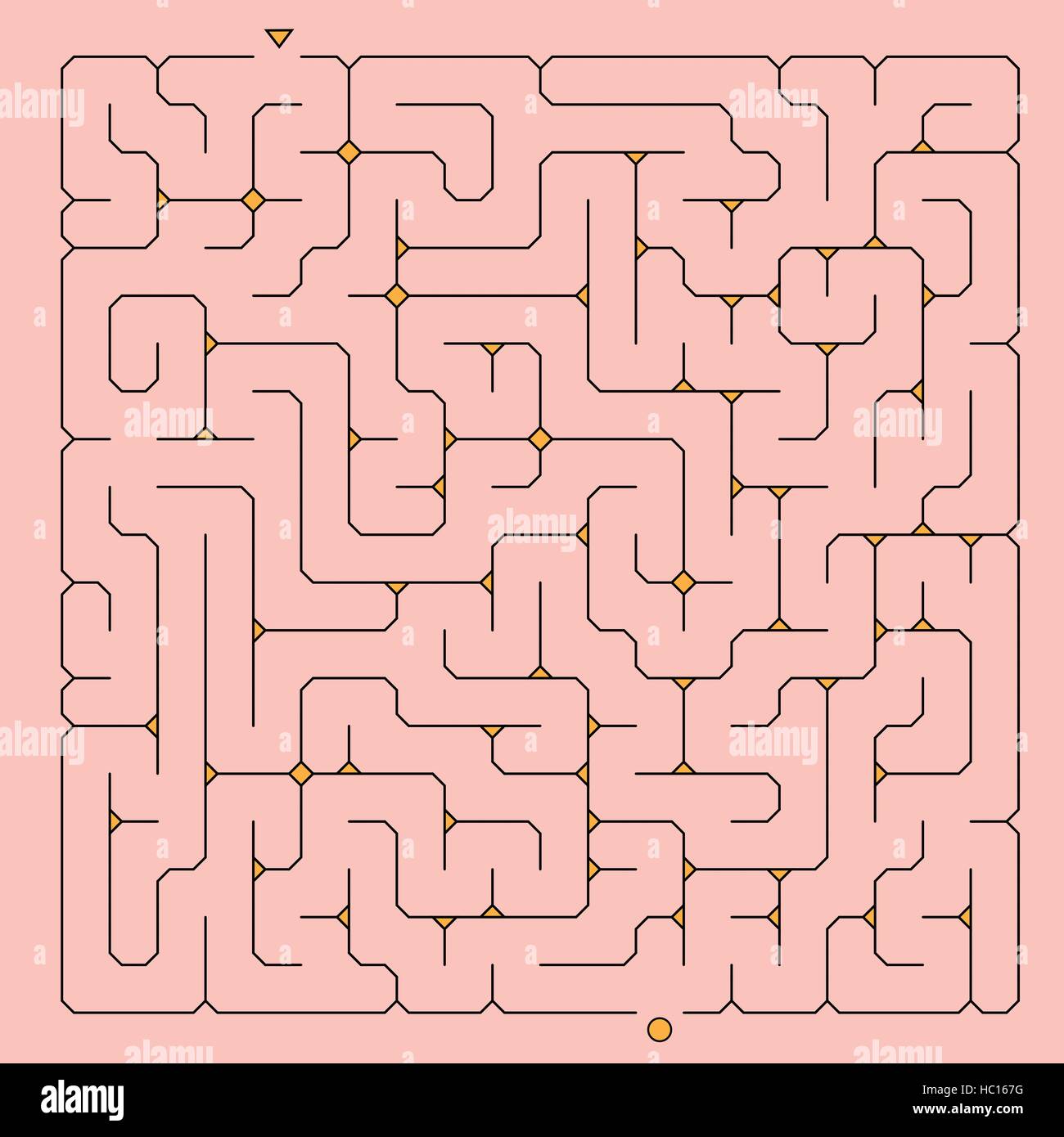 creative square maze isolated on pink background Stock Vector Image ...