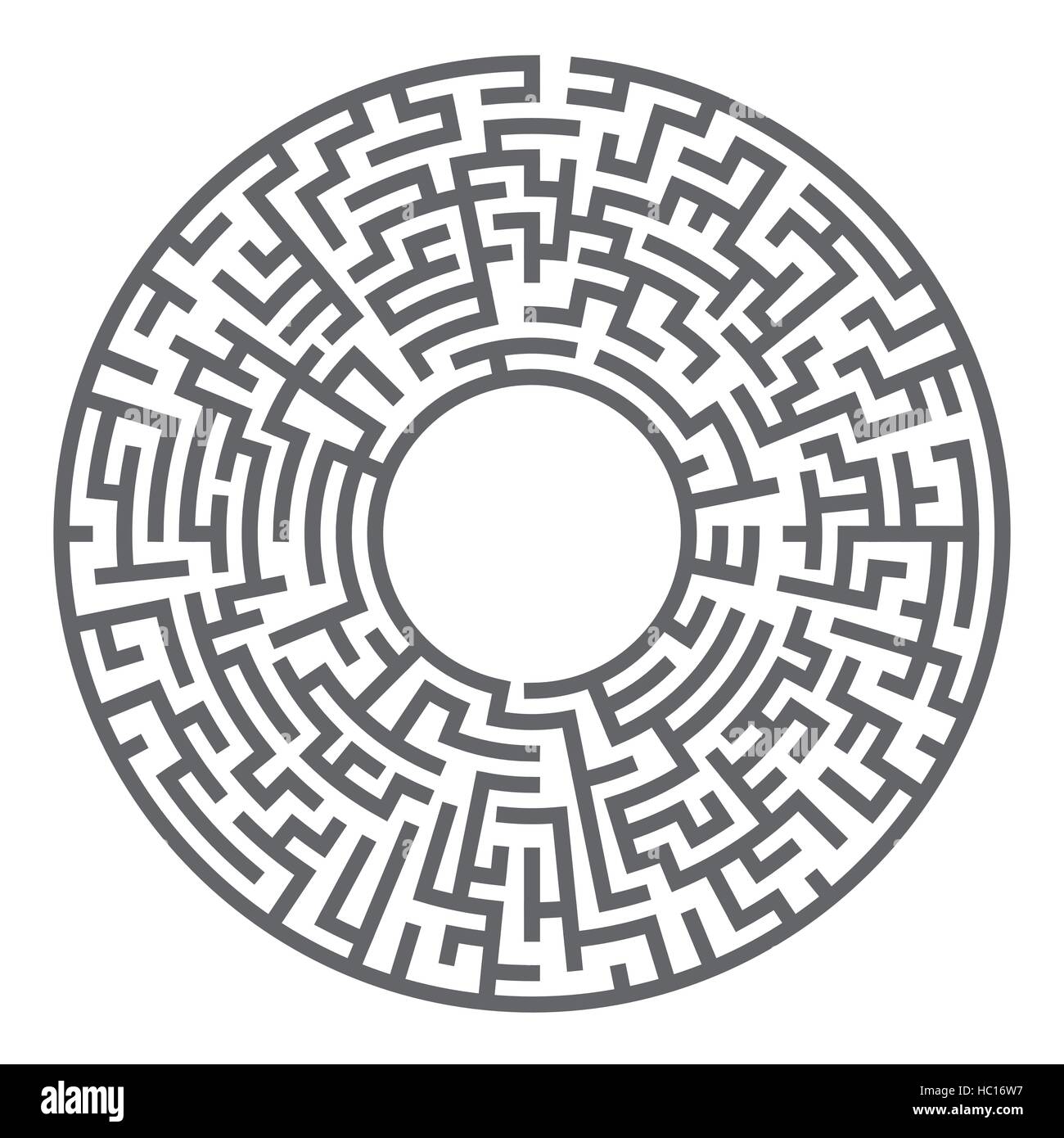 illustration of round maze isolated on white background Stock Vector ...