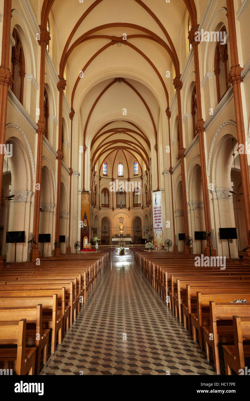 Interior of Notre-Dame Cathedral Basilica of Saigon, Ho Chi Minh City (Saigon), Vietnam Stock Photo