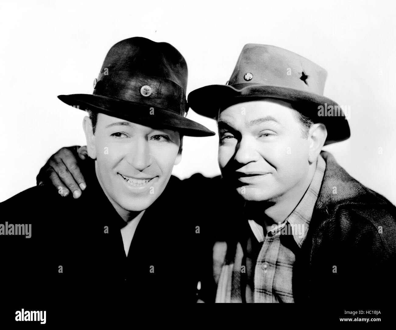 MANPOWER, from left, George Raft, Edward G. Robinson, 1941 Stock Photo ...