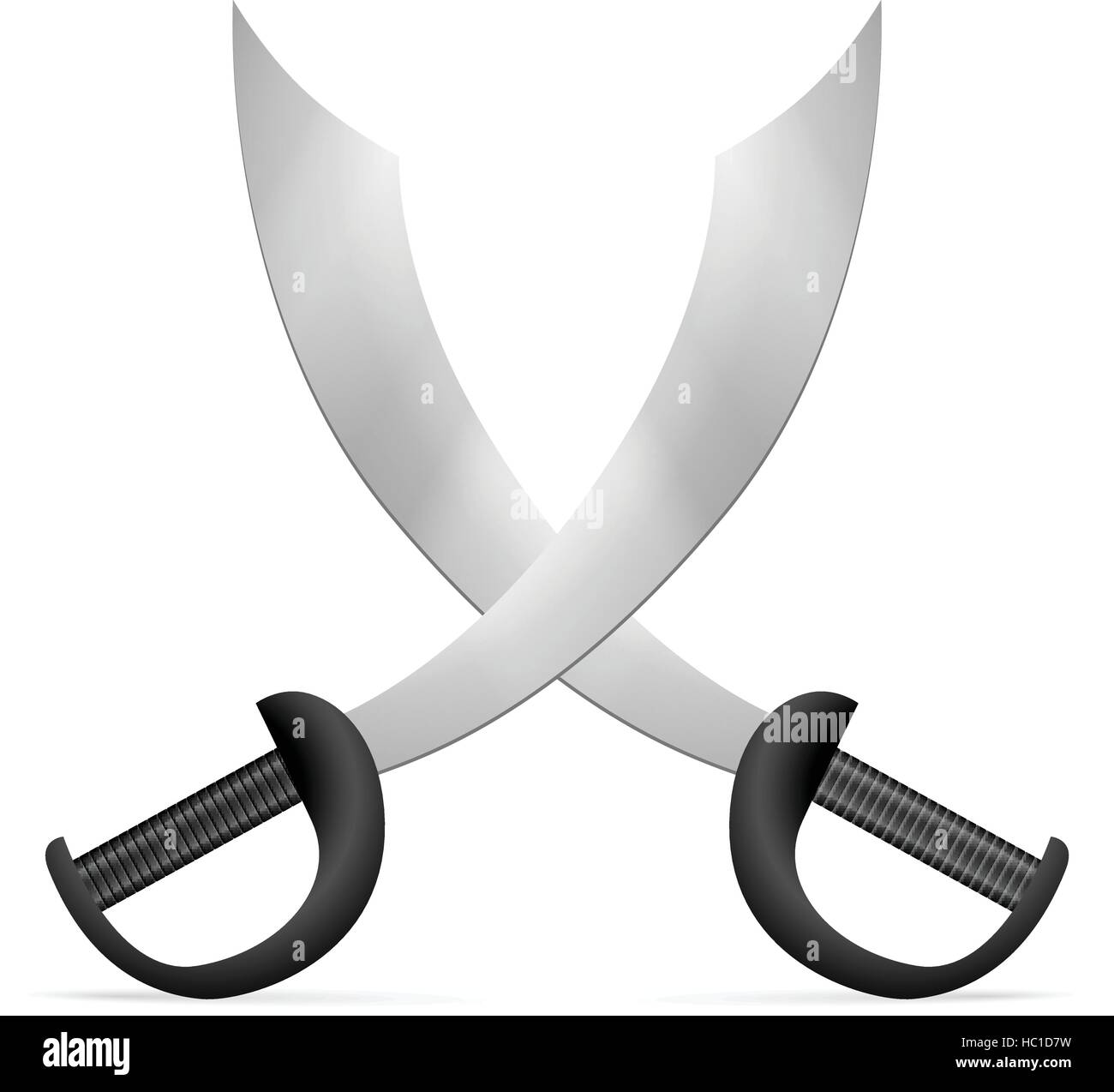 Swords on a white background. Vector illustration. Stock Vector