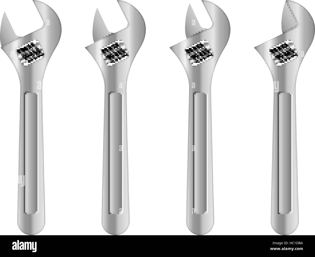 Wrench on a white background. Stock Vector