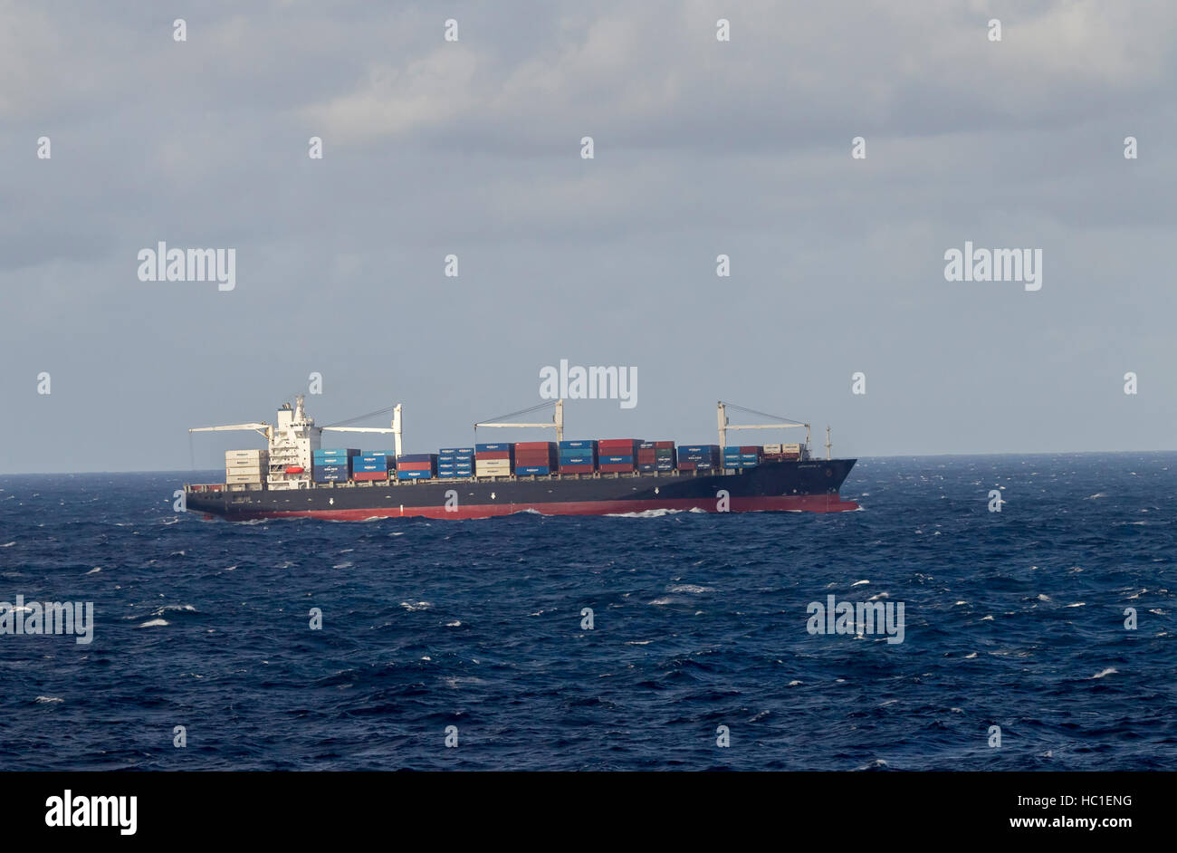 DIMITRIS C, Container Ship heading North in the Atlantic Ocean Stock ...