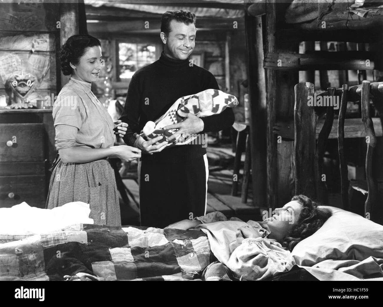 MRS. MIKE, from left: Angela Clarke, Dick Powell, Evelyn Keyes, 1949 ...