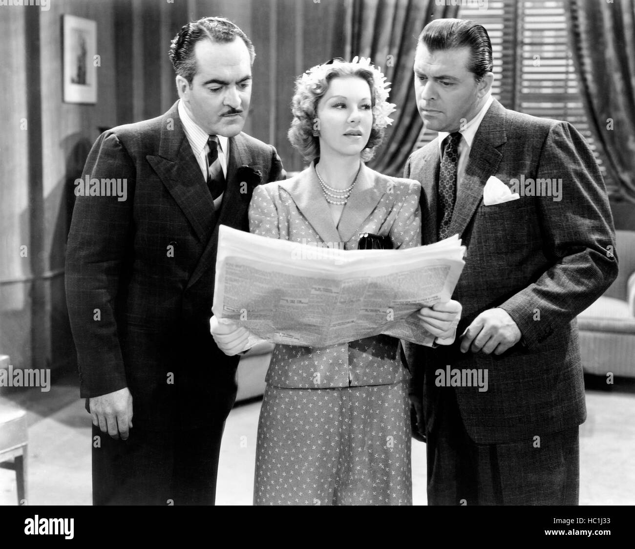A NIGHT FOR CRIME, from left, Forrest Taylor, Glenda Farrell, Lyle ...