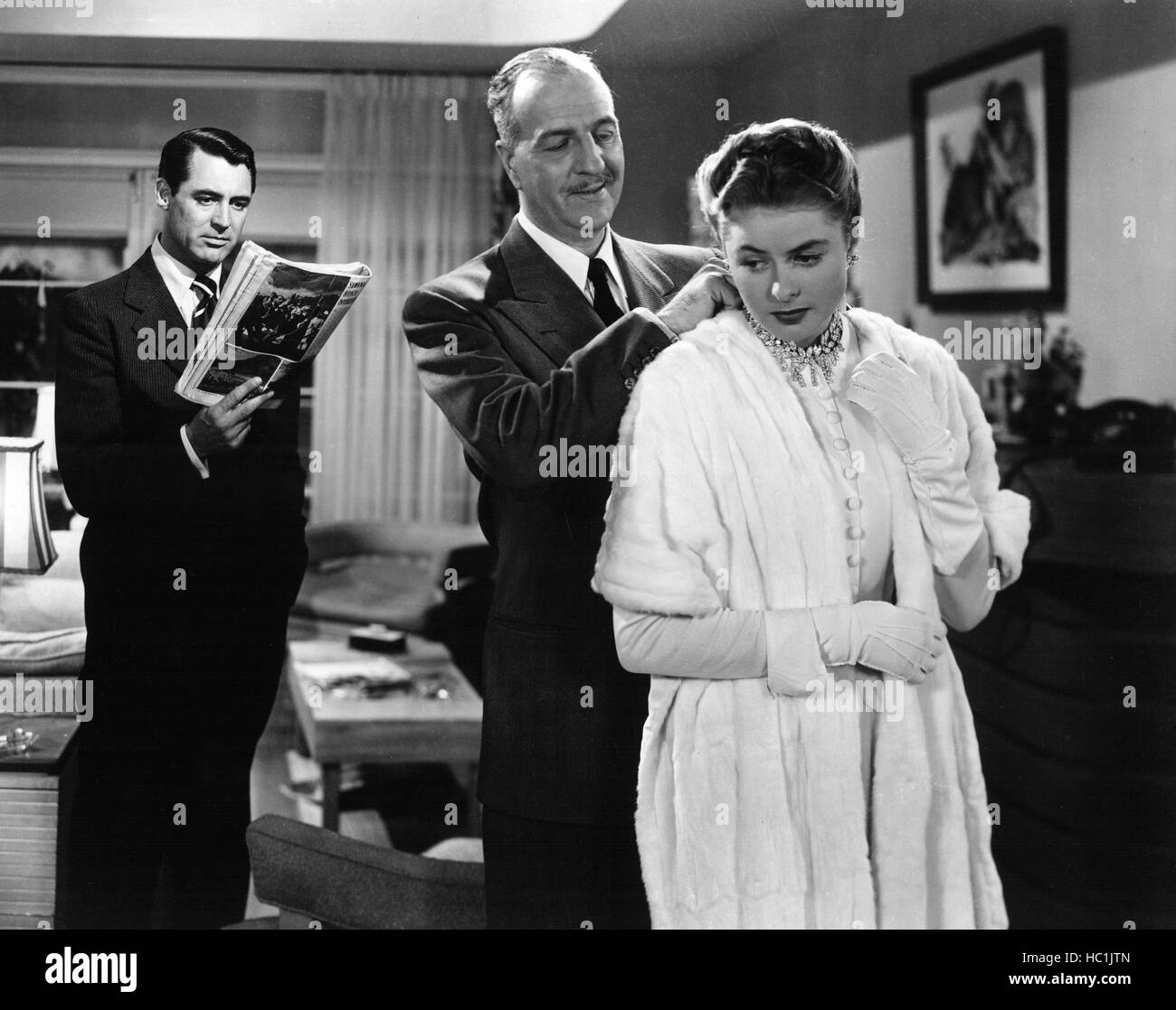 NOTORIOUS, Cary Grant, Louis Calhern, Ingrid Bergman, 1946 Stock Photo ...