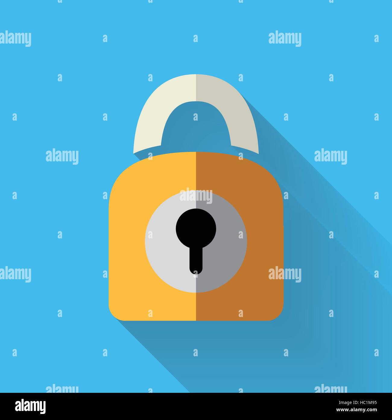 padlock icon in colorful flat design style Stock Vector Image & Art - Alamy