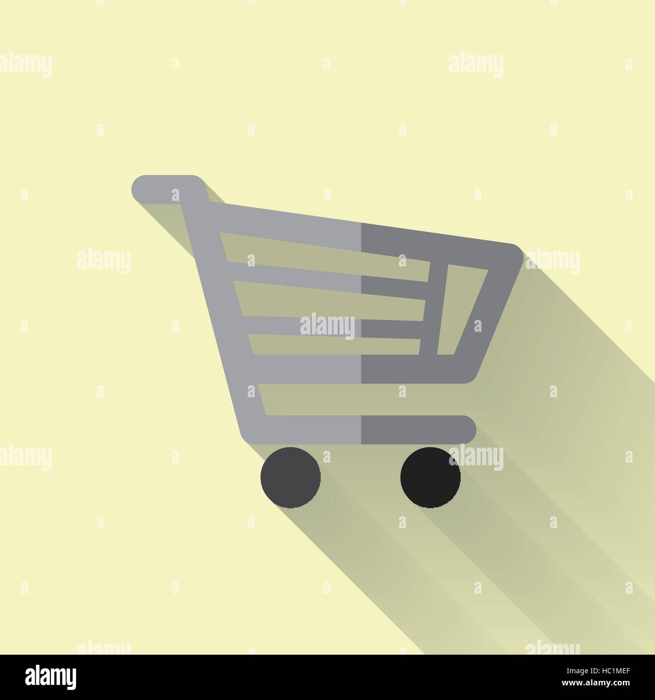 shopping cart icon in colorful flat design style Stock Vector Image ...