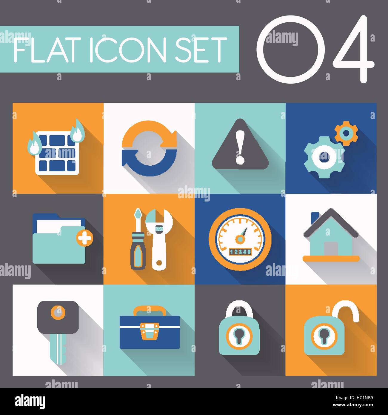 internet and web icon set in flat design Stock Vector Image & Art - Alamy