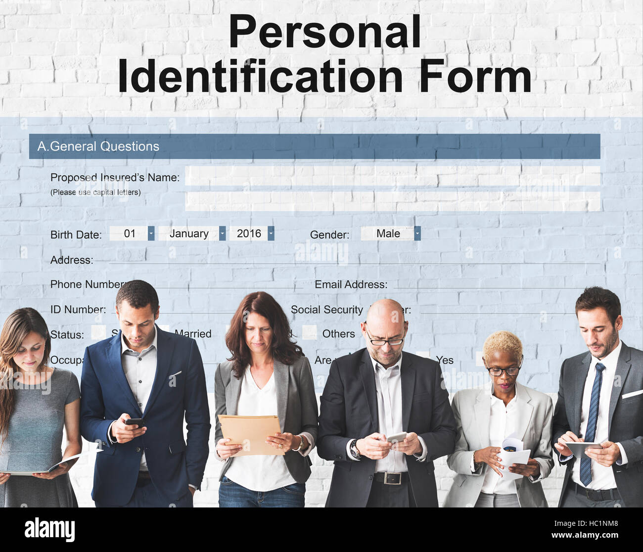 Personal Identification ID Form Concept Stock Photo Alamy