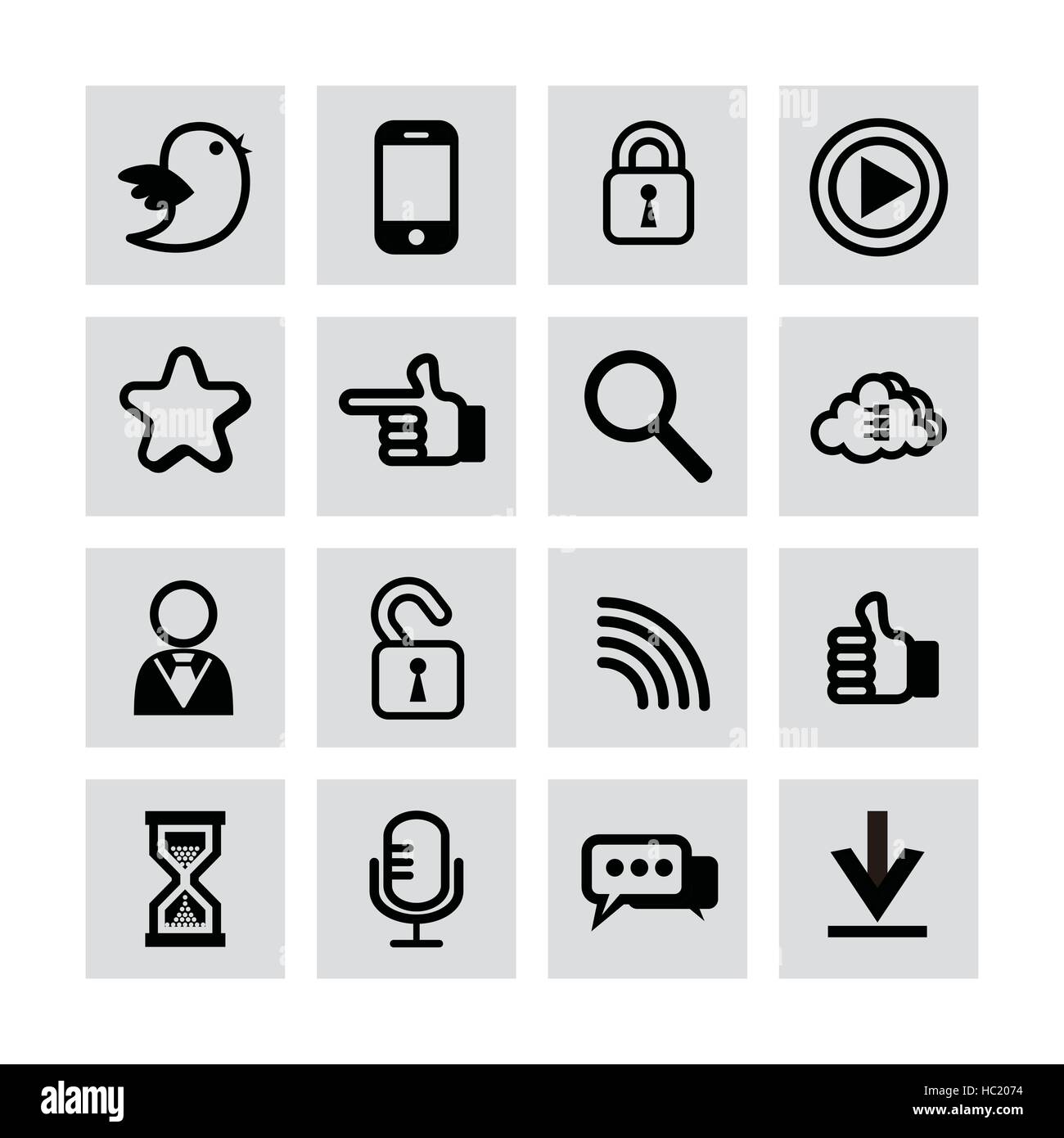 web, communication icons: internet vector set Stock Vector Image & Art ...