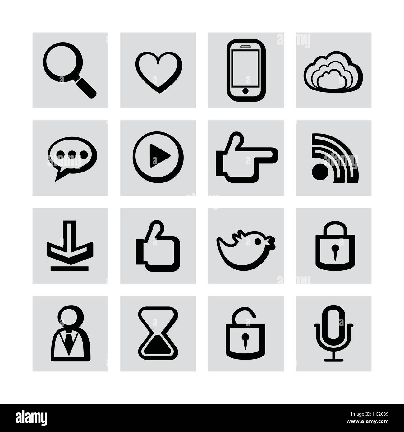 web, communication icons: internet vector set Stock Vector Image & Art ...
