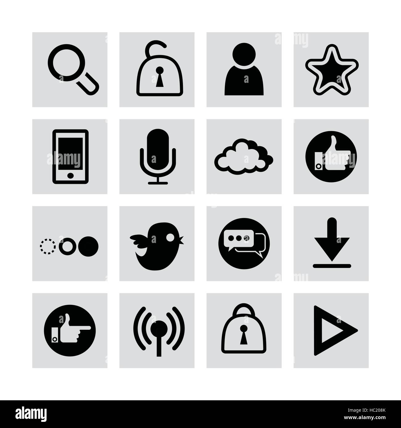 web, communication icons: internet vector set Stock Vector Image & Art ...