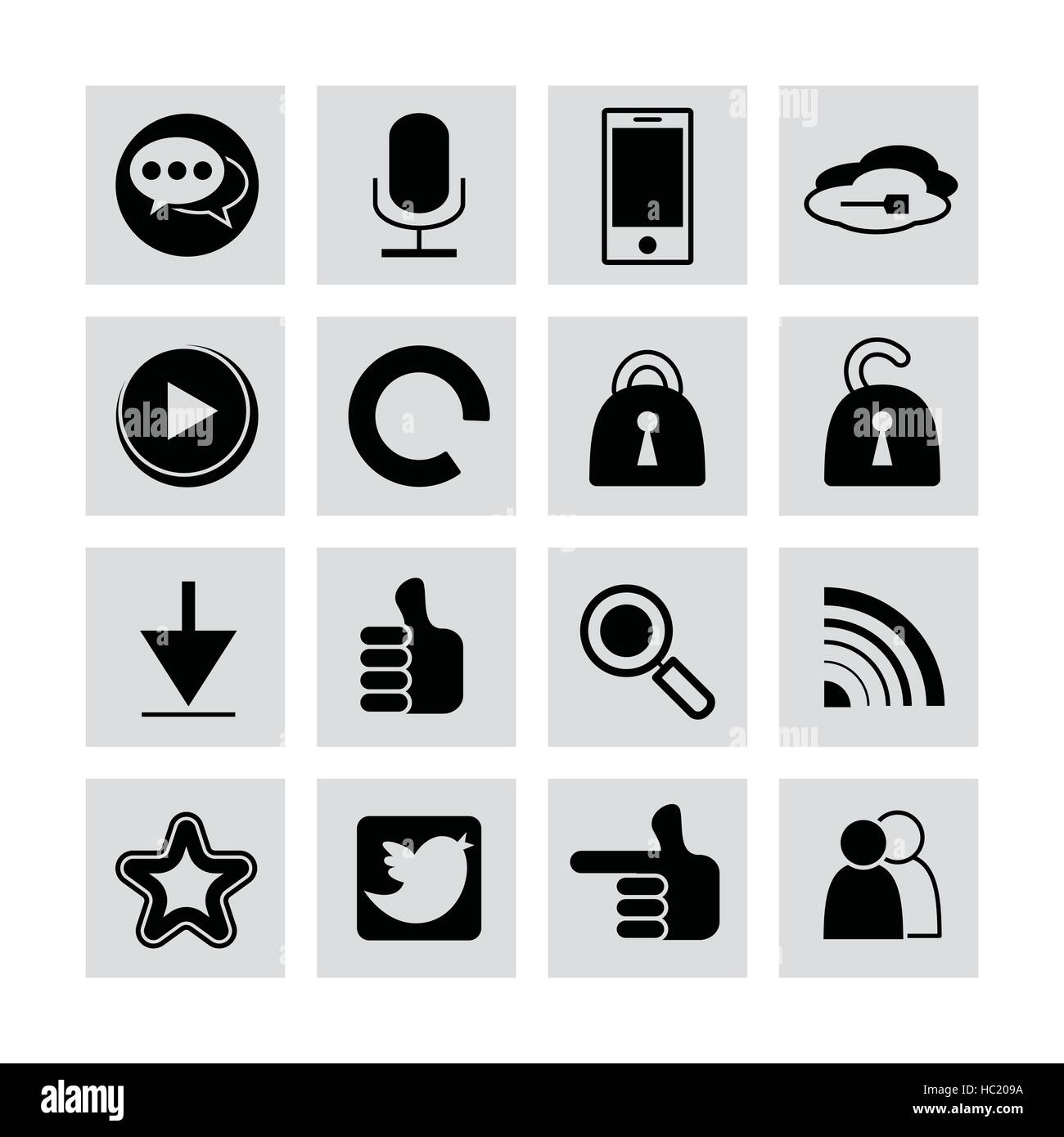 web, communication icons: internet vector set Stock Vector Image & Art ...