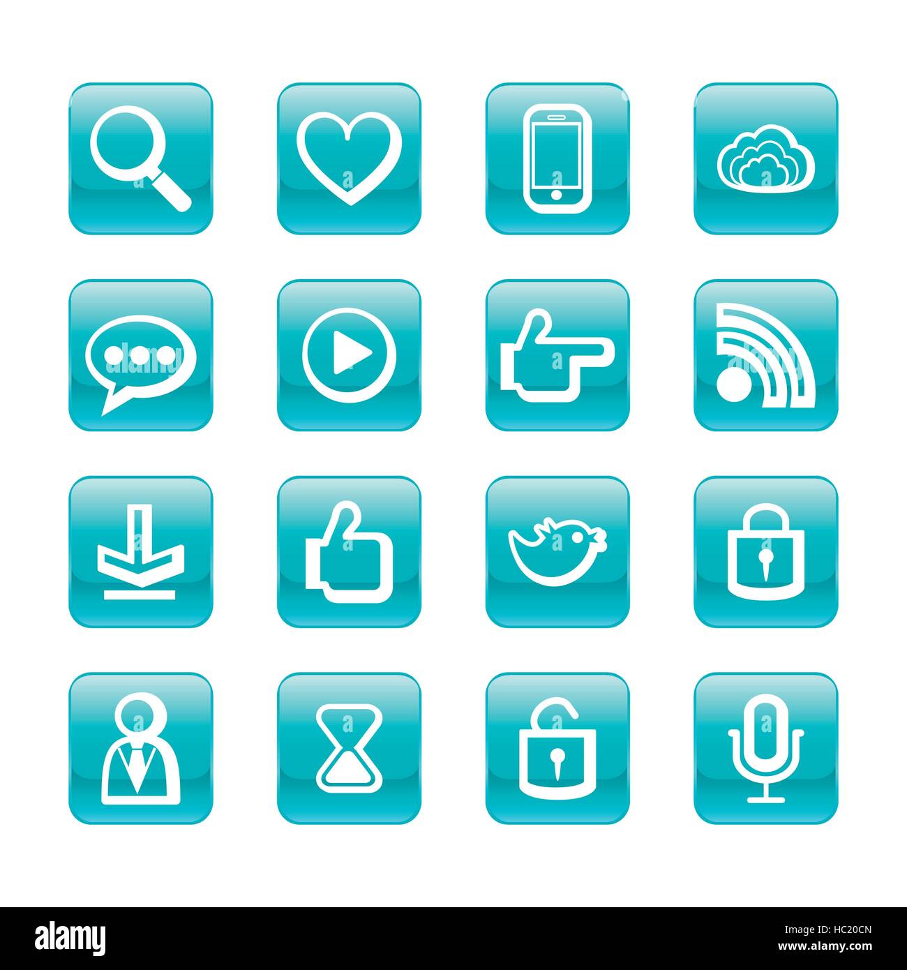 web, communication icons: internet vector set Stock Vector Image & Art ...