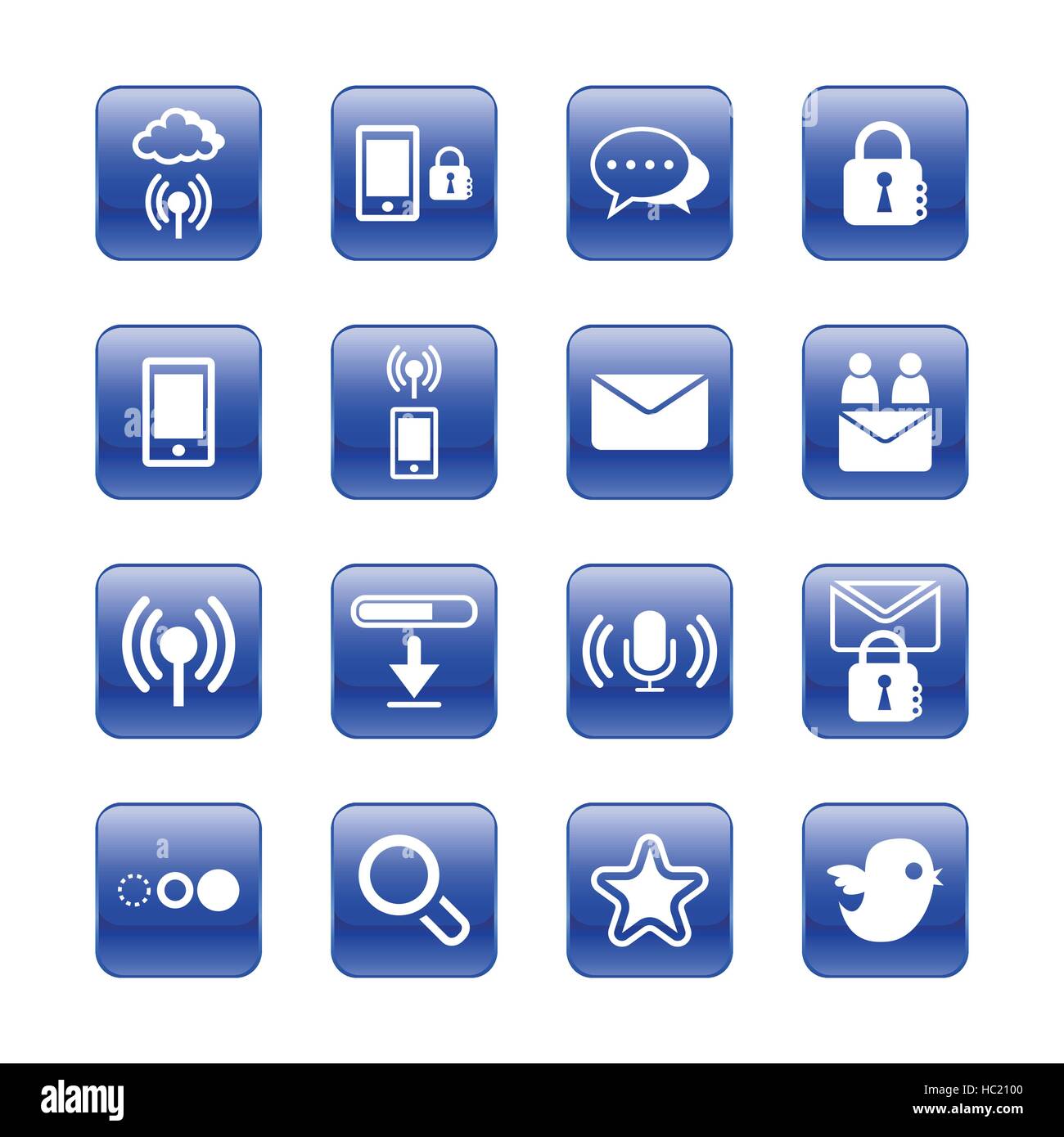 web, communication icons: internet vector set Stock Vector Image & Art ...