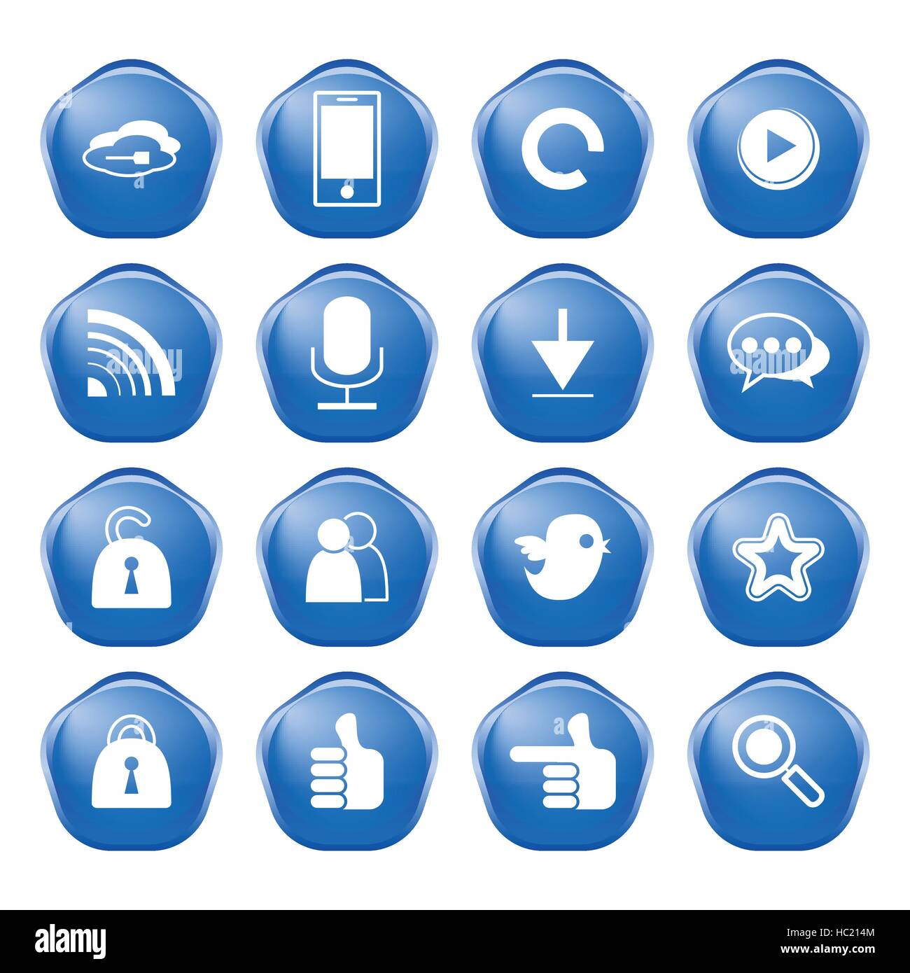 web, communication icons: internet vector set Stock Vector Image & Art ...