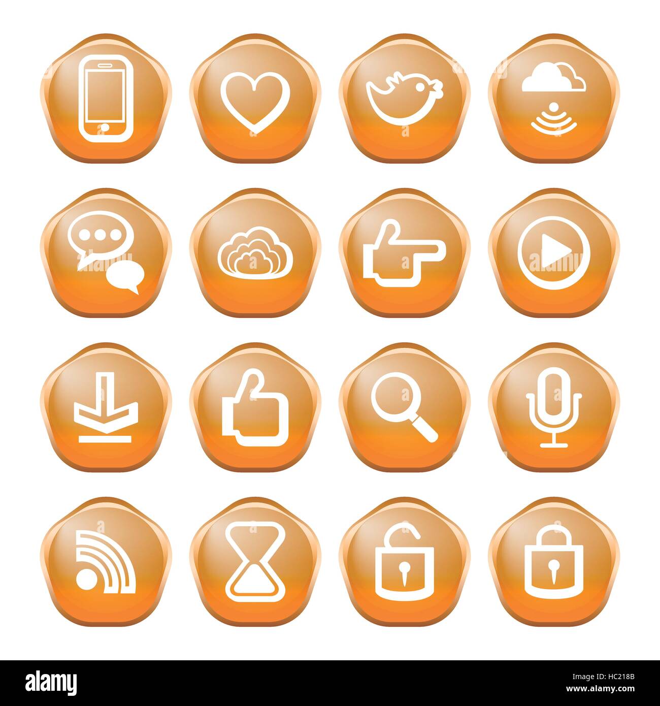web, communication icons: internet vector set Stock Vector Image & Art ...